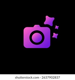 Ai camera icon featuring modern design with colorful elements, emphasizing a sleek appearance.