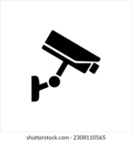 AI CAMERA, TRAFIC AI CAMERA. Ai tracking traffic automobile,  SIDE VIEW,  logo Vector eps8