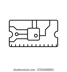 Ícone Ai Card com fundo branco vetor ilustração stock