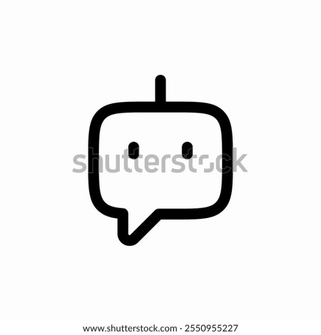 ai chat bot icon sign vector