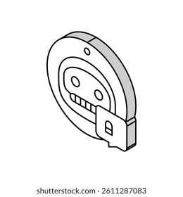 ai chat bot isometric icon vector. ai chat bot sign. isolated symbol illustration