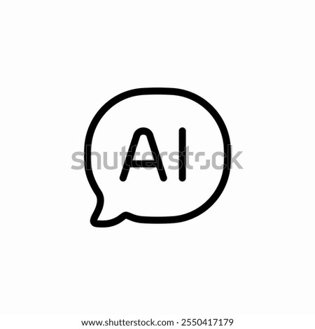 ai chat speech bubble icon sign vector