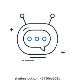 AI Chatbot Assistance Diseño de iconos de Vector