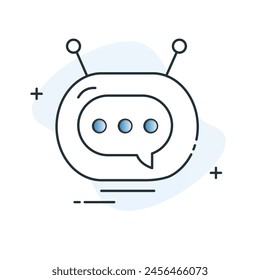 AI Chatbot Assistance Diseño de iconos de Vector