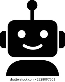 AI Chatbot Assistant Icon Flat and Outline Vector Symbols for Artificial Intelligence Virtual Assistant Customer Support Automation Robot Help Desk Isolated