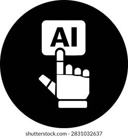 AI Chatbot Assistant Icon Flat and Outline Vector Symbols for Artificial Intelligence Virtual Assistant Customer Support Automation Robot Help Desk Isolated
