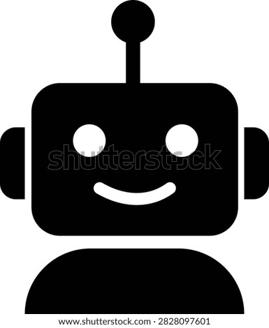 AI Chatbot Assistant Icon Flat and Outline Vector Symbols for Artificial Intelligence Virtual Assistant Customer Support Automation Robot Help Desk Isolated
