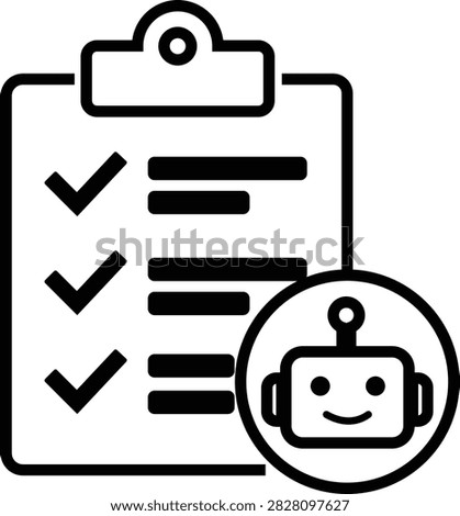 AI Chatbot Assistant Icon Flat and Outline Vector Symbols for Artificial Intelligence Virtual Assistant Customer Support Automation Robot Help Desk Isolated