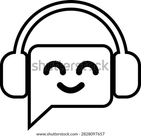 AI Chatbot Assistant Icon Flat and Outline Vector Symbols for Artificial Intelligence Virtual Assistant Customer Support Automation Robot Help Desk Isolated