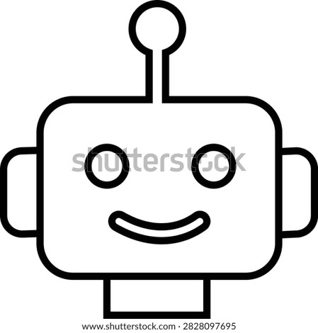 AI Chatbot Assistant Icon Flat and Outline Vector Symbols for Artificial Intelligence Virtual Assistant Customer Support Automation Robot Help Desk Isolated