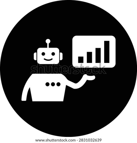 AI Chatbot Assistant Icon Flat and Outline Vector Symbols for Artificial Intelligence Virtual Assistant Customer Support Automation Robot Help Desk Isolated