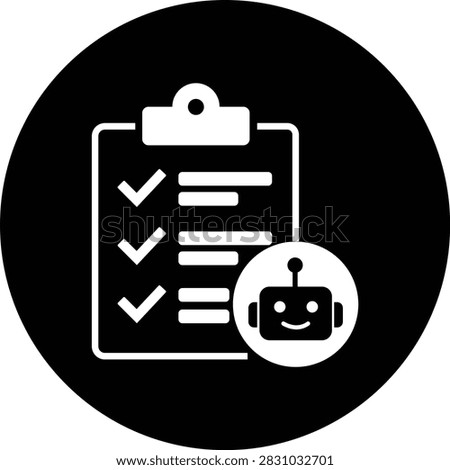 AI Chatbot Assistant Icon Flat and Outline Vector Symbols for Artificial Intelligence Virtual Assistant Customer Support Automation Robot Help Desk Isolated