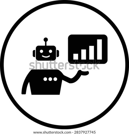 AI Chatbot Assistant Icon Flat and Outline Vector Symbols for Artificial Intelligence Virtual Assistant Customer Support Automation Robot Help Desk Isolated