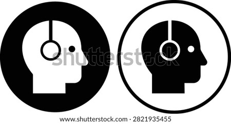 AI Chatbot Assistant Icons Set Collection Group Flat and Outline Vector Symbols for Artificial Intelligence Virtual Assistant Customer Support Automation Robot Help Desk Isolated
