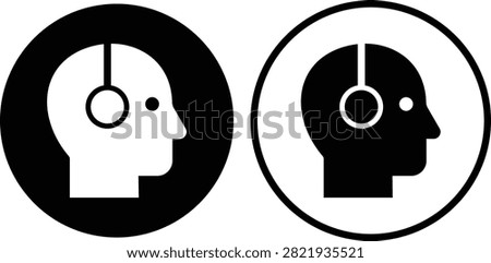 AI Chatbot Assistant Icons Set Collection Group Flat and Outline Vector Symbols for Artificial Intelligence Virtual Assistant Customer Support Automation Robot Help Desk Isolated