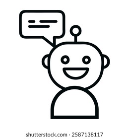 Ai chatbot with conversation bubbles illustration