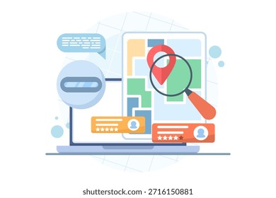 AI chatbot conversation with customer concept. Vector illustration for online support, artificial intelligence, and automated messaging services.