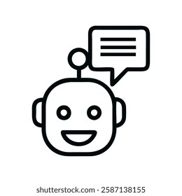 Ai chatbot icon with a speech bubble conversation