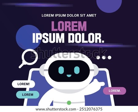 ai chatbot Service illustration Template