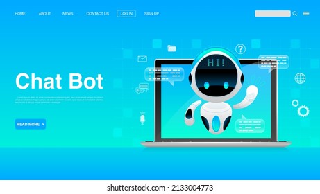 AI Chatbot Smart Digital Customer Service Application Concept. Vector EPS 10