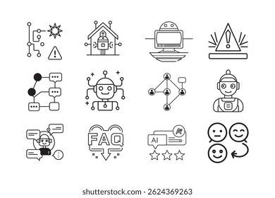 AI ou chatbot UI elementos coleção digital moderna