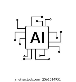 AI chip, Artificial intelligence circuit board chip concept