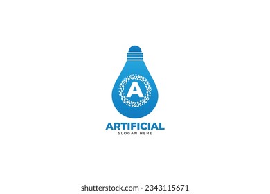  ai chip cpu icon design in gradient blue color design illustration