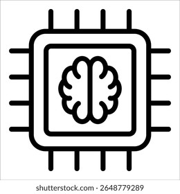 Ai Chip Icon Element For Design