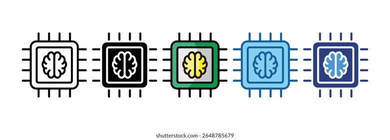 Elemento Ai Chip Icon Para Design