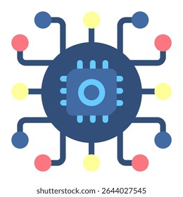 ai chip icon for illustration
