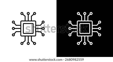 AI chip icon Illustration. Vector Graphic. EPS 10
