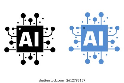 AI chip icon vector
Vector chip artificial intelligence technology modern