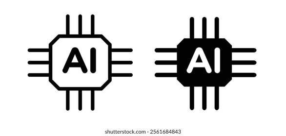 AI chip icons for web ui designs