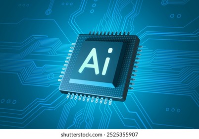 Chip de aire, tecnología de innovación, tecnología de arte de aire. Ilustración vectorial