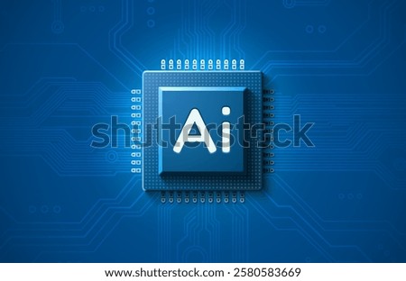 Ai chip, innovation tech, ai art technology. Vector illustration