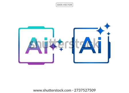 AI chip processor with circuit line on a transparant background. Artificial intelligence, deep learning. illustration