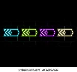 AI chip and two recycle digital arrows. Abstract digital AI processor in low poly wireframe with neon blue lights effects. Technology background. Artificial Intelligence concept. Vector illustration.