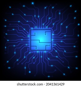 AI. Schalttafel. Technischer Hintergrund. Zentralrechner-Prozessoren - CPU-Konzept. Digitalchip der Hauptplatine. Technischer wissenschaftlicher Hintergrund. Integrierter Kommunikationsprozessor. 