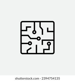 plantilla de diseño de logotipo de vectores de iconos de circuito AI