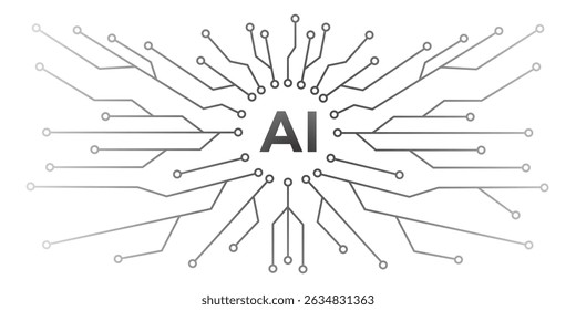AI Circuitry Tecnología de red neuronal, Fondo de inteligencia artificial