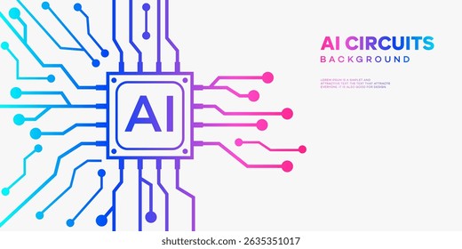 AI Circuitos Fondo Tecnología Abstractas Diseño Digital