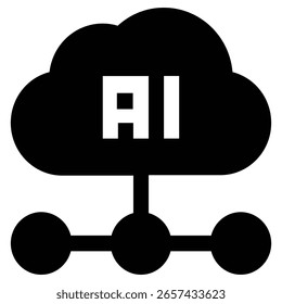 Ilustración de la red de la nube de AI� eps 10

