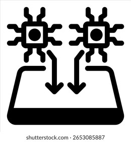 AI Collection Concept Black Icon Vector Illustration
