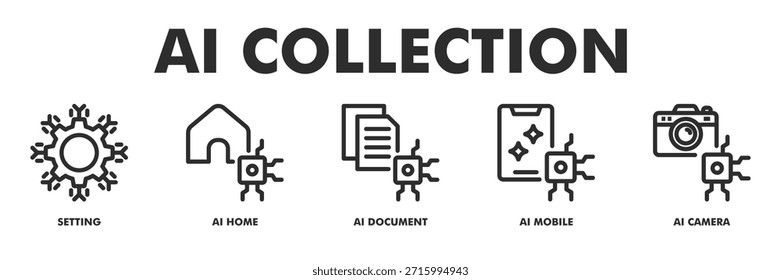 ILUSTRACIÓN VECTORIAL de icono de Anuncio de Web de Colección AI para estilo de vida digital