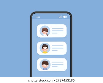 AI communication and virtual support. Concept of AI and machine learning. 3D Rendering. Vector illustration