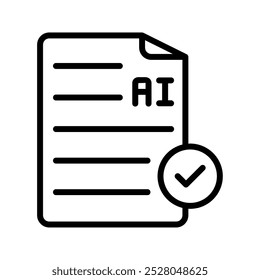 Ai Compliance line icon , vector, pixel perfect, illustrator file