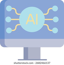 projeto de ícone plano de computador ai
