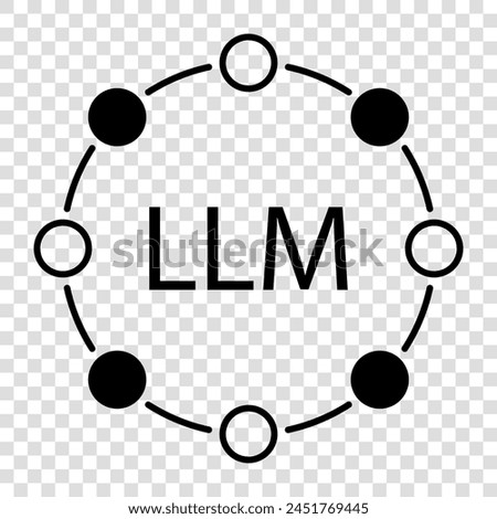 AI concept of Large Language Models. Vector illustration isolated on transparent background
