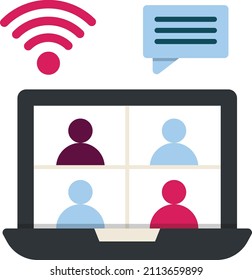 Cámaras conectadas a AI Concepto, escáneres de ciberseguridad biométricos Diseño de iconos de color vectores, símbolo de Internet de cosas, Signo de interacción de objetos universal, IoT e ilustración de material de automatización, 