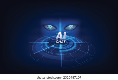  AI Content Generator. Chatbot technology, isometric. Technology and engineering. AI chat bot based on artificial intelligence and neural networks. Online training banner.